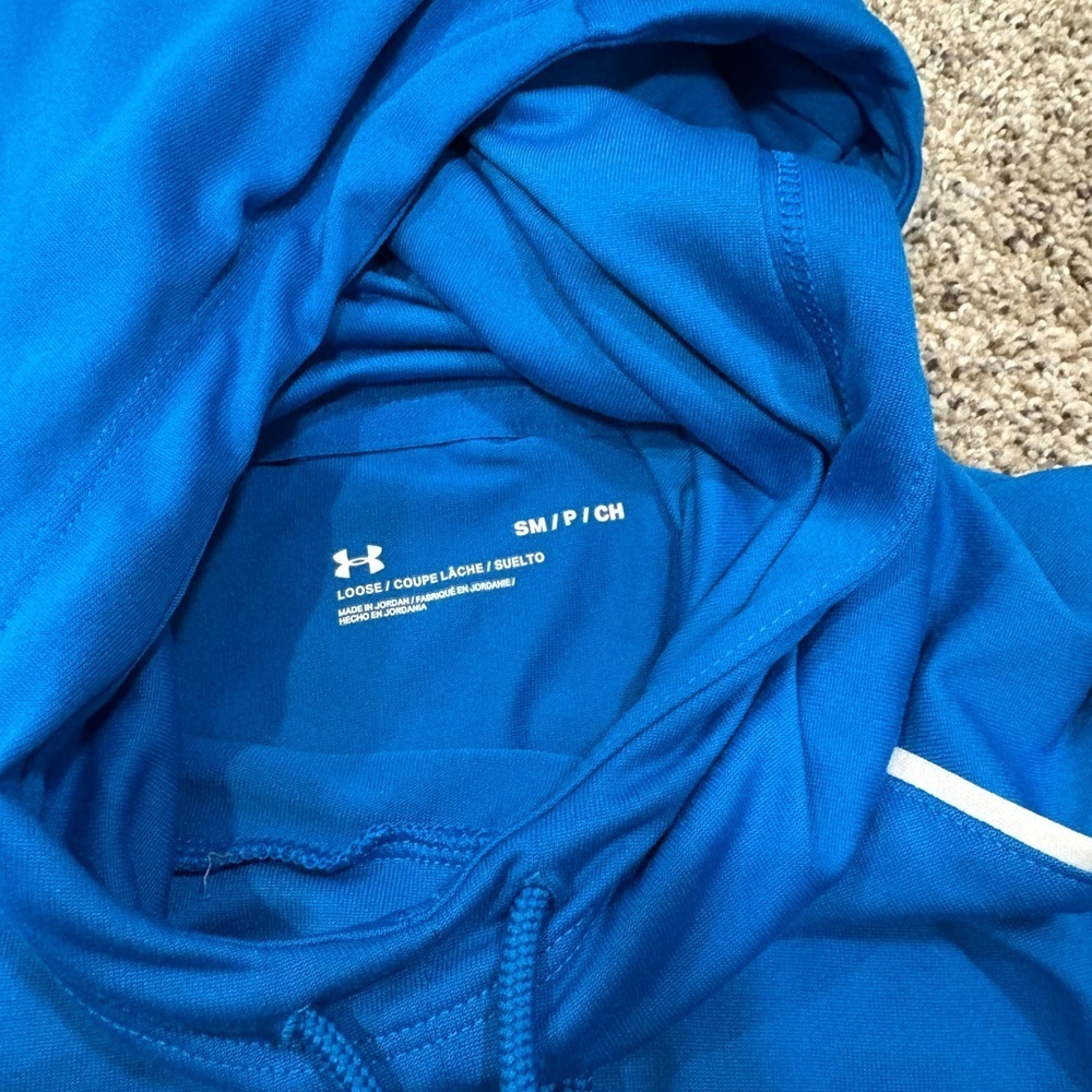 Under Armour Hoodie Womens Small UA Velocity Tech Gym Training royal blue small - Picture 4 of 4